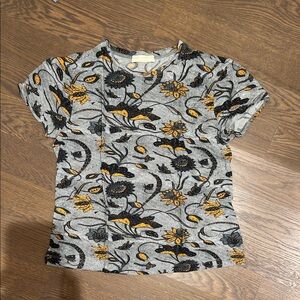 Ulla Johnson Black and Yellow Floral Kids Tee